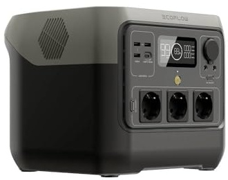 EF ECOFLOW RIVER 2 Pro 768 Wh électrogène solaire avec LiFeP04, charge rapide en 70 minutes, 3 prises CA 800 W, puissance de balcon pour courant de secours/camping, camping-car/maison