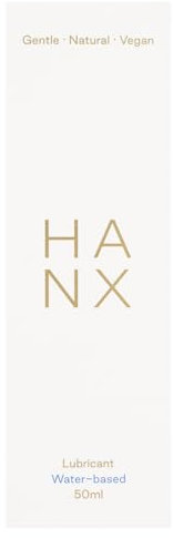 HANX Lubricant | Water-Based Lube | Vegan | Non-Sticky & Non-Staining | pH-Balanced | Compatible with All Condoms | Ultra-Smooth (50ml)