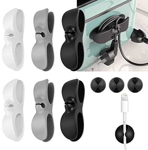 BSITSSS 6 Pièces Organisateur de Cable, Organisateur de Fil Electrique, Enrouleur Cable pour Electromenager Cord Organizer Organisateur Cordon pour Petits Appareils Cafetières Friteuses Juicers