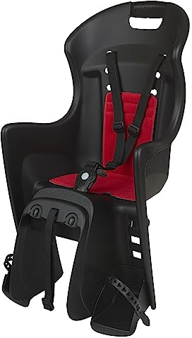 DIEFFE 8630500036 – Bikey Cool ELM Rear Seat for Bicycle with Wheels from 26 inches to 29 inches, Suitable for Children with a Weight of 9 to 22 kg with Easy Anchor to the Luggage Rack in Black/Red