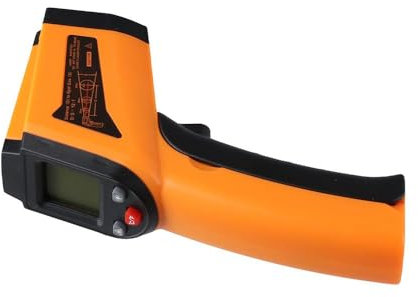 Fudeshe Thermomètre infrarouge pistolet de température de -50 à 400 °C (-58 à 752 °C), pistolet à température numérique sans contact, thermomètre de cuisson et de grillade pour cuisine, four à pizza