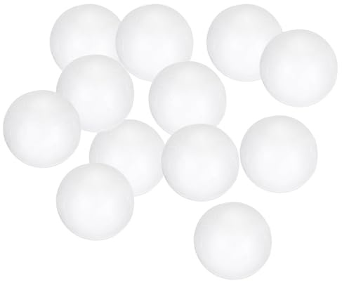 QUARKZMAN Palle di Schiuma Bianche Rotondo da 1 Pollice, Modello Sfere di Polistirolo Palline Artigianali per Progetti Artistici Domestici e Decorazioni per Feste, 75pz