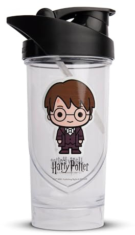 Shieldmixer Hero Pro Classic Shaker Harry Potter Mini - BPA-Free - Gym Accessories - Protein Shaker - Fitness Water Bottle - White - 700 ml