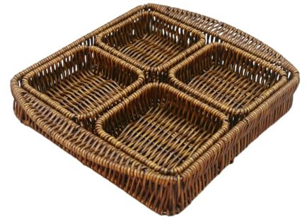 FytStycale Elegant Handwoven Bread Baskets for Home Decor, Square