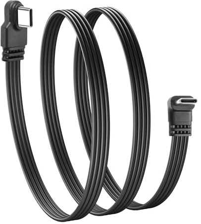 JSADZKJ Cable USB Tipo C 2.0 Plano de 90 Grados - Ángulo Recto, Carga y Transferencia de Datos 480Mbps - Compatible Con Hub, Tableta, Teléfono - 50cm/1.6ft