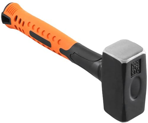 TAICHEUT 2lb/1kg Club Hammer with Induction Hardened,Lump Sledgehammer with Non-Slip Ergonomic Grip for Home Decoration Industrial Woodworking Operations