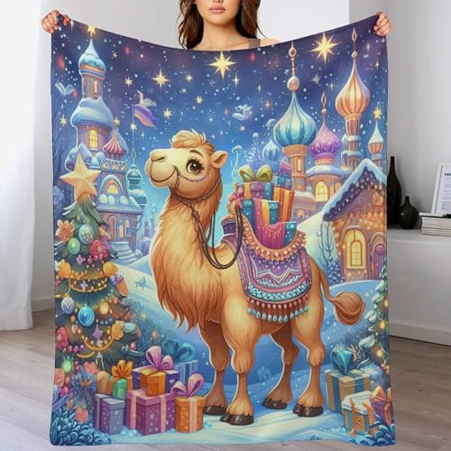 AAPZY Manta Linda Camello, Manta Pelo Flannel Mullida Súper Cálidas, Manta Sofa, Manta Franela Extra Suave, Manta para Sofa, Sobrecama, Manta （130×150cm）