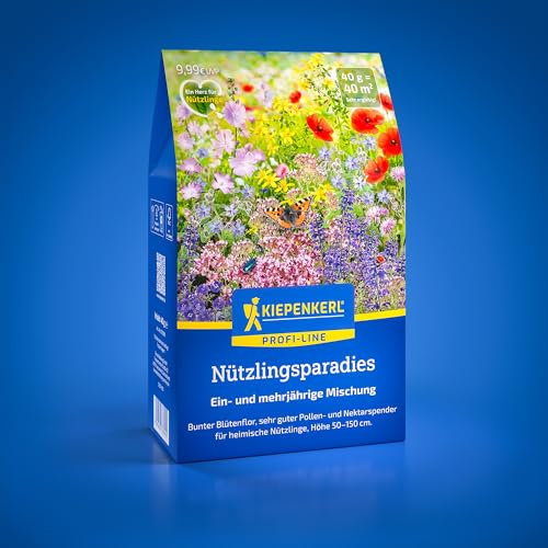Kiepenkerl Profi-Line Blumensamen-Mischung Nützlingsparadies 1078390 - Nützlingsfreundlich Blumenmischung für Bienen & Schmetterlinge - Wildblumensamen