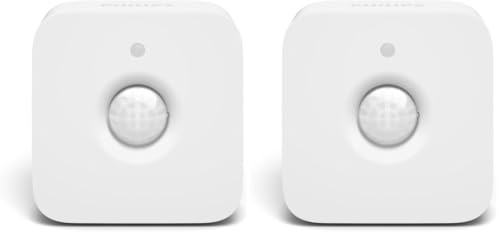 Philips Hue Capteur de Mouvement intérieur, capteur de lumière du Jour pour éclairage Intelligent, contrôle Automatique de la lumière pour Une Maison sûre, Blanc (Lot de 2)