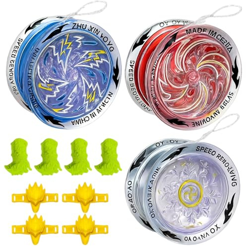 9 JoJo, JoJo Mit Leerlauf Und Kugellager, Yoyo Mit LED-Effekt, Jacobs JoJo Für Kinder Und Erwachsene, Ideal Für Anfänger Und Yo-Yo-Fans