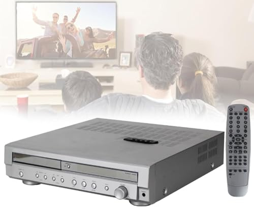 FDGH Système Home Cinéma 5.1 avec Son Surround, Lecteur DVD, Amplificateur Bluetooth sans Fil, Radio Double Bande, Sortie Coaxiale À Fibre Optique, Contrôle du Casque, Lecteur DVD/VCD/CD