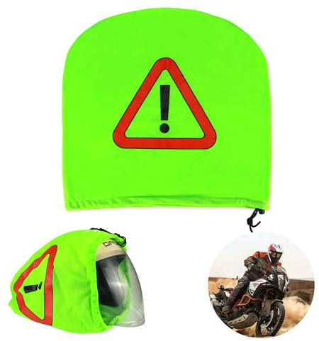 JSMTKJ Warndreieck Motorrad, Helm Überzug Motorradhelm Helmbeutel Motorrad | Warndreieck Erste Hilfe Pannendreieck Warnhaube für Helme Helmüberzug für Unfallstellen Gefahrenbereichsschilder