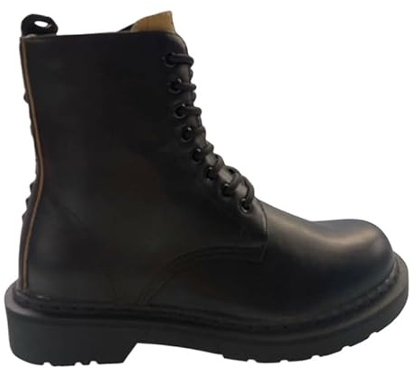 Alviero Martini 1A Classe Stivaletti Donna in Tessuto Effetto Nappa, Nero, Dettagli Borchie in Rilievo, Stampa Geo Classic, Chiusura Zip, Tacco 3 cm N° 41