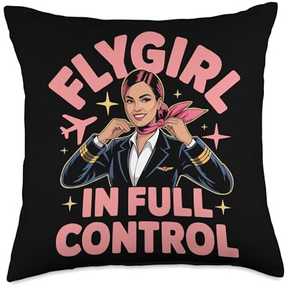 Flight Attendant Airport Jobs Cabin Crew Airplane Stewardess Throw Pillow