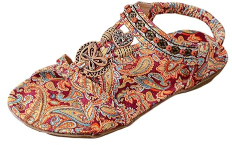 Genérico Sandalias de verano para mujer elegantes y cómodas con separadores de dedos plantilla plana transpirable y tiras traseras ideales para playa y ocio