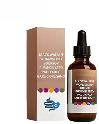 Limpiador Intestinal De Ajenjo, Para Mujeres Y Hombres: Nuez Negra A Base De Hierbas, Clavo, Guanábana Y Cúrcuma, Vegano, Suave Apoyo Digestivo, Aumenta La Energía Y La Vitalidad Diaria