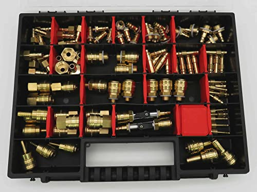 Sortiment Druckluftkupplungen u. Stecker in NW7,2 (96-Teilig)