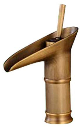 Bambus Typ Badarmatur Nostalgie Wasserhahn YUNRUX Waschbecken Wasserhahn Einhebel Mischbatterie Waschtisch Armatur Waschtischarmatur Wasschbecken Einhandmischer Bad Faucet Wannen Armatur Badewanne
