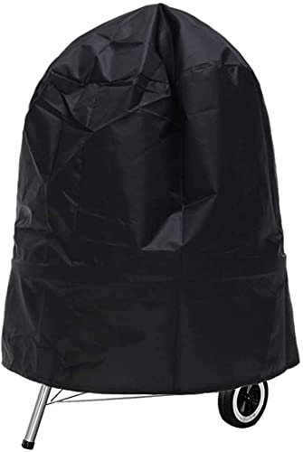 KOKOMALL Grill Abdeckung Grillabdeckung Gasgrill Wetterfest Abdeckhaube Wasserdicht BBQ Cover Schutzhuelle für Rundgrill 77x58 cm