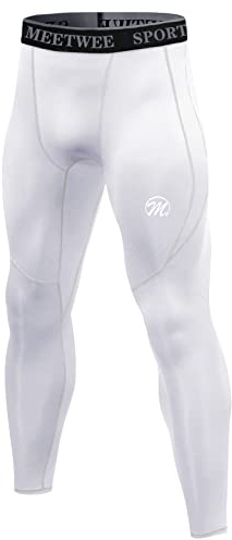 MEETWEE kompressionsbyxor för män, sportleggings långa löparbyxor andningsbara funktionella byxor tights byxor
