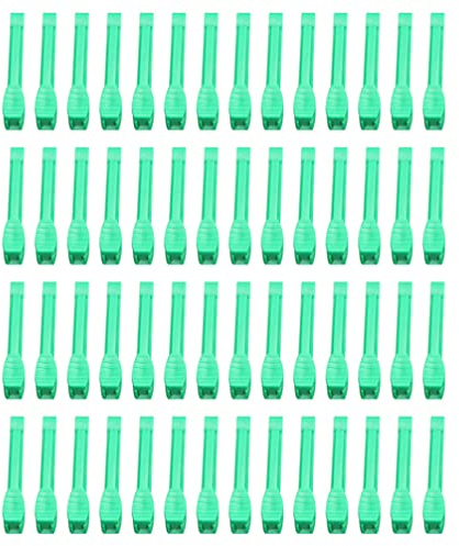 Lot de 100 pinces à cordon ombilical jetables pour chiot, chaton, vache, bétail, mouton, vert clair