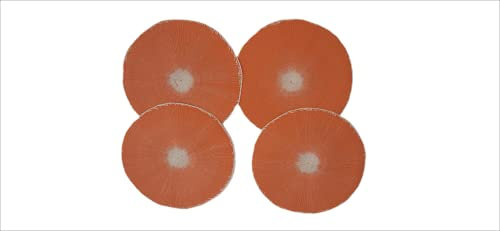 Juego, Set 4 Tapetes Redondos, Manteles de Mesa Individuales, Tapetes Individuales Kit 4PCS, Tapetes Redondos 40x40cm 4UDS (Naranja)