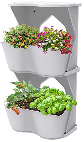 Romberg BoQube Flexi Garden | vertikales und horizontales Pflanzsystem inkl. Befestigungskit für die Wand | Lichtgrau