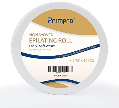 Primpro Non-woven Wax Strip Roll for Body and Facial Hair Removal, 2.75 Inches x 50 Yards Pack Salon Quality Epilating Roll