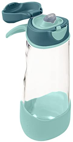 b.box Vattenflaska med pip | enkel drickflaska och vattentätt lock | modern och cool design, lämplig för barn, luta och smutta | 600 ml/20 oz