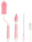 Vicloon Baby Flaschenbürste Set, 4er Set Silikon Babyflaschenbürste für Babyflaschenbürste und Sauger, BPA-frei, mit Soft Brush Saugerbürste Strohhalmreiniger(Rosa)