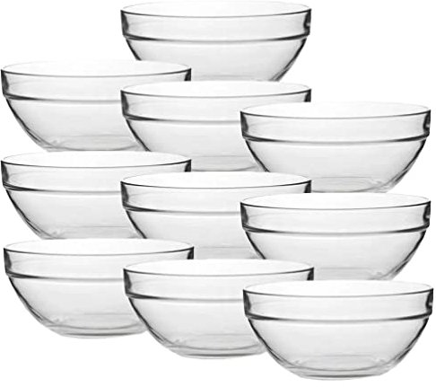 Cabilock Lot De 10 Mini Bols Empilables En Verre Pour Sauces Condiments Collations Décoration Pour La Famille