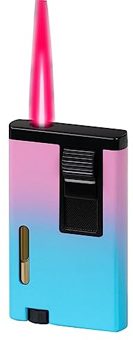 YHSGY Briquet au Butane, Briquet à Flamme Rouge Coupe-Vent, Briquet Cadeau for Homme, Briquet en métal, adapté à la Cuisine et à l'extérieur, etc. (Butane Non Inclus) (Color : E)