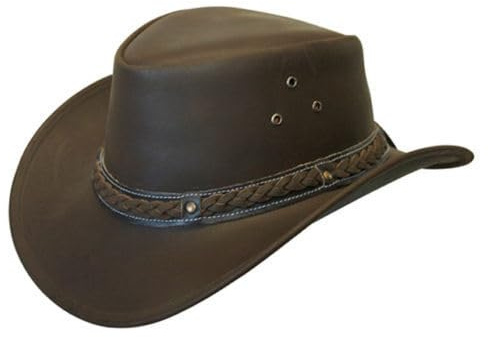 Infinity Leather Cowboy Aussie Echtleder Hut Australisch Western Outback Buschhut