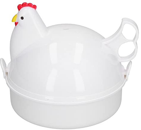 Cocedor de Huevos, Cocedor de Huevos 4 Huevos Caldera de Huevos para Microondas Resistente Al Calor en Forma de Pollo para Cocina Casera