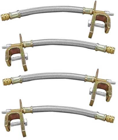 8PCS Valve Stem Extension, 7/180mm Stainless Steel Braided Extension Adaptors, Universal Dual Wheels Valve Stem Extender Rod, Fit for Most Car, Trailer, Truck, RV