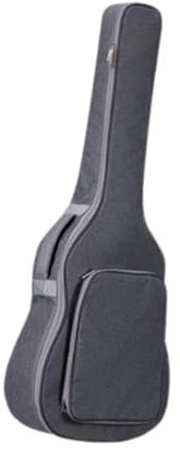Tasche für Akustikgitarre, Akustikgitarrenkoffer mit seitlichem Griff, wasserdichter Rucksack mit Tasche, 40 Zoll, 41 Zoll, Tragetasche, Gigbag, Grau
