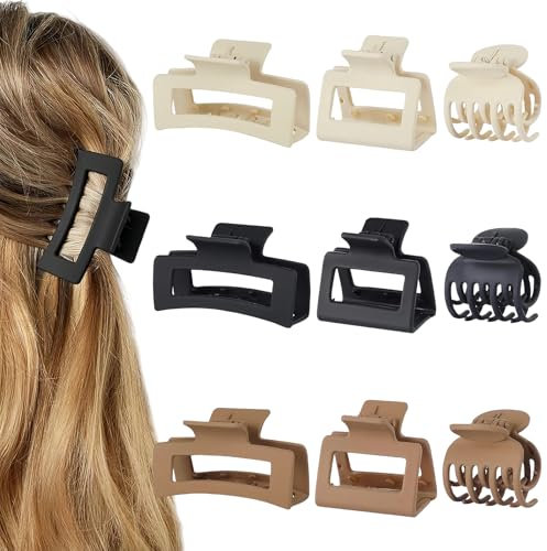 Aucuu 9 Piezas Pinzas Pelo Pequeñas Mujer, Pinza para Cabello de Agarre Antideslizante Claw Clips