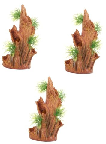 CLLBANT Lot de 2 décorations d'aménagement paysager en Forme de Racine d'arbre, pour Aquarium, Terrarium, Aquarium, Cactus, vignes, Feuilles, Bois flotté, mangeoire, Sable, Plantes