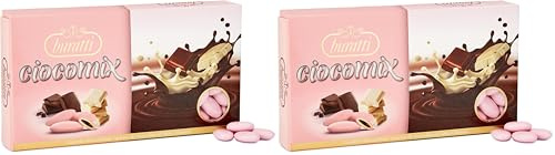 Buratti Confetti Ciocomix Rosa - 1 kg (Confezione da 2)
