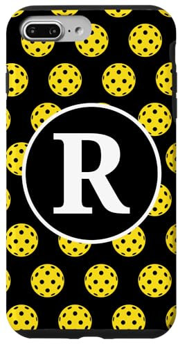 monogram initials name letter R pickleball pattern sport art Case for iPhone 7 Plus/8 Plus