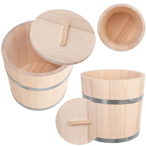 KADAX Barilotto di legno da 10 l, in legno, per fermentare verdure come crauti, cetrioli o kimchi, crauti, cetrioli, cetrioli, cetrioli