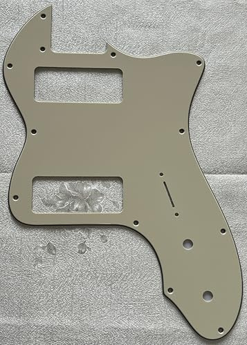 Plektrumschutz für Fender '72 Telecaster Thinline P90 Style Gitarren-Schlagbrett (3-lagig, Vintage-Gelb)