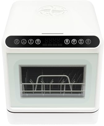 Tischgeschirrspüler: 4 Programme & 6L Wassertank, Für 4 Gedecke - 29 Min. Schnellspülung + 70°C Hygienespülung, Ideal für kleine Küchen/Wohnmobile