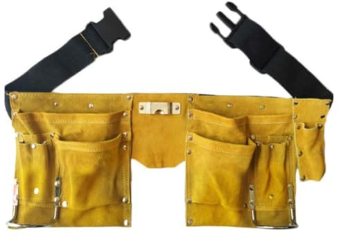 Eieenotee 1 Pièces Pochette de Taille Ceinture Outil en Cuir Boucle à Dégagement Charpentier Outils de Construction Sac de Rangement