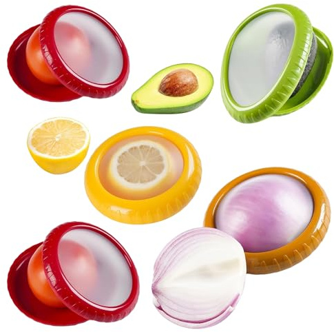 Thulander Pack 5 Unidades Recipientes Herméticos para Alimentos de Silicona Reutilizables | Envases para Frutas y Verduras, Tuppers Ecológicos para Nevera, Freezer y Viaje