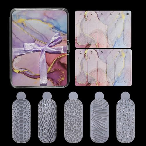 60X Ongles Moule De Silicone Duals Crystal Formes Formes Forme Universelle Pour Créer Une Conception Relief Sur Les Ongles