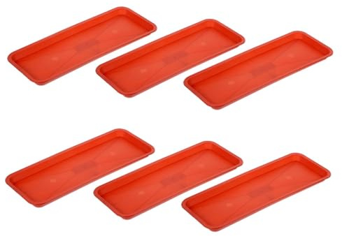 CIYODO 6 Pezzi Vassoio per Piante in Plastica PP Rettangolare da Sottovasi Resistenti per Fioriere e Piante Piccole Gocciolatoio Pratico e Durevole per Uso Quotidiano per Interni ed