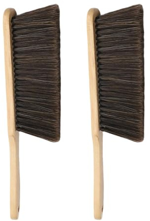 Jukeoiu Cepillo para Polvo Escoba De Mano - Cepillo De Barrido con Mango Largo De Madera | para Cama para Limpieza - para Cama Sofá Coche Muebles Chimenea Ropa Sofá Escritorio Edredón