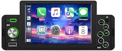 sistema di navigazione video per la riproduzione di auto Lettore MP5 con ricevitore FM Bluetooth e collegamento specchio Android Auto Carplay cablato 1DIN(Radio only)