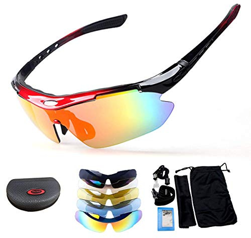 MACHSWON Polarisierte Sport-Sonnenbrille für Männer und Frauen, taktische Brille X7 Army mit 4 austauschbaren Gläsern für Autofahren, Motorrad, Schießen, Jagd, Laufen, Skifahren